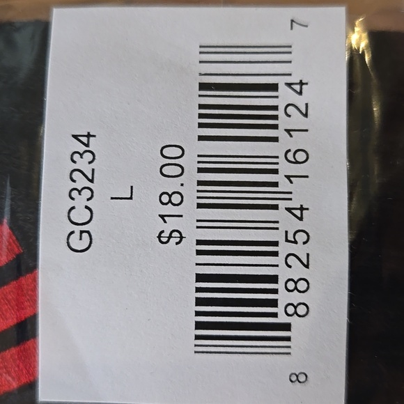 NWT Adidas Socks Mens 3 Pairs Crew AeroReady Cushioned Red Whit Black Size 6-12 - Picture 5 of 5